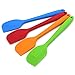 Z ZICOME Large Silicone Spatulas, One Piece Design Kitchen Utensils, 4 Bright Color, Red, Orange, Blue, Green (11-Inch)
