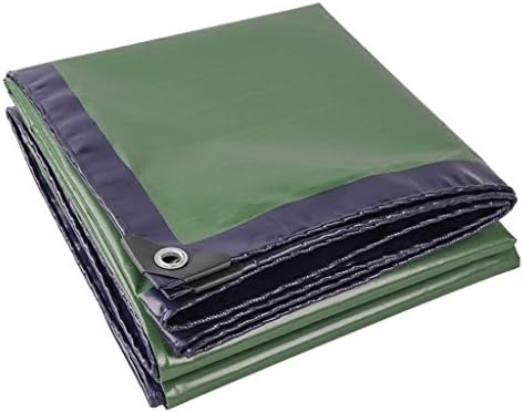 ALUS- Tarpaulin thickened outdoor shade cloth encryption high strength wire cutter scraper tarpaulin thickness 0.45mm various sizes (Color : Green, Size : 2M4M)