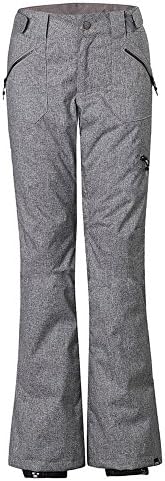 mansmoer Women's Waterproof Cotton Padded Outdoor Sport Skiing Snowboard Pants (Large, Grey)