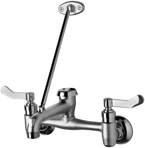 Ultra Faucets UF89000 Light Commercial Collection Two-Handle Wall-Mount Mop Service Sink Faucet, Chrome
