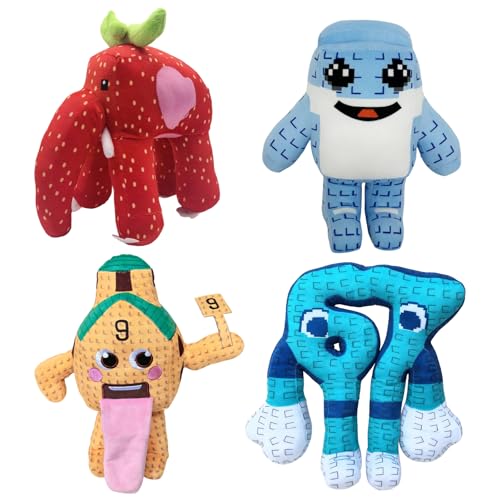 4pcs 67andno.9andblueadnstrawberry