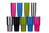 30 oz Stainless Steel Tumbler - Insulated Travel Cup with Lid that Closes and Bonus Straw - Keep Cold or Hot Drinks at the Perfect Temperature for Your One Busy Life (Stainless)