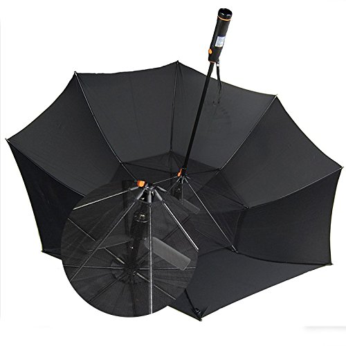 Madewin 30 Inch Real Solar Fan Umbrella Fan Umbrella Recharged By Solar