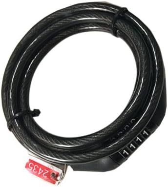 Bike Cable Basic Self Coiling Resettable Combination Cable Bike Locks With Complimentary Mounting Bracket