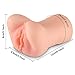 Male Masturbator Pocket Pussy Stoker with Cock Ring, SHEQU Adult Sex Toy for Men Masturbation Silicone Waterproof Realistic Vagina with Labia (Anna's Pussy)