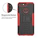 Honor 7c / Nova 2 Lite / Y7 Prime 2018 case,LiuShan Shockproof Heavy Duty Combo Hybrid Rugged Dual Layer Grip Cover with Kickstand for Huawei Honor 7c / Nova 2 Lite / Y7 Prime 2018 Smartphone,Red