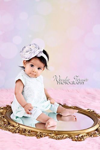 Photography Outlet 6x8ft Printed Photography Background Photo Backdrops Platinum Cloth - [1458 Printed Bokeh Pastel Backdrop] Better Then Muslin or Canvas, Made in USA