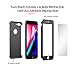 Compatible with iPhone 8 Case - 360 All-around Protective Cover Thin Slim Fit [Non-Slip] Dual Layer Hard Case With Tempered Glass Screen Protector (Black)