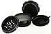 Chromium Crusher Drum 2.5 Inch 4 Piece Tobacco Spice Herb Grinder -Black