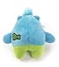 goDog Happy Fat Catz Squeaky Plush Dog Toy, Chew Guard Technology - Bright Blue, Small