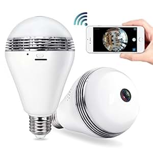 camera bulb security light cameras system outdoor wifi wireless dome indoor desi 360cam 1702 degree