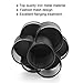 Rotating Pencil Holder, AGPTEK 7 Compartment Desktop Office Supplies Storage Organizer Caddy Rack (Black Metal)