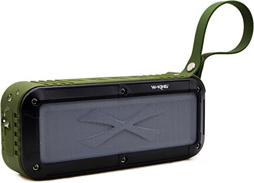 Waterproof Ultra Portable WirelessSpeaker With Bass, Outdoor NFC Wireless Speakers For iphone Android phones with FM Radio Loud Dual Stereo Speakers Strong Bass, Microphone - Army Green