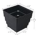 BangQiao 4.20 Inch Plastic Square Flower and Succulent Nursery Plant Pot/Planter/Container,Pack of 8 (M, Black)
