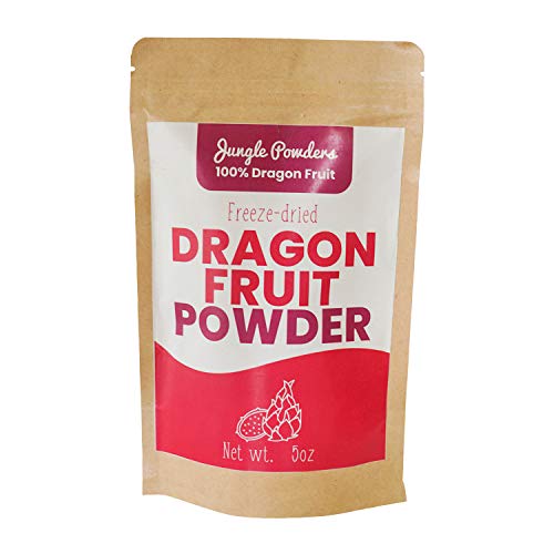 Jungle Powders Pink Pitaya Powder | 5oz 100% Natural Dragon Fruit Powder | Superfood Dragonfruit Powder Organic Freeze Dried Powdered Pitahaya Fruit