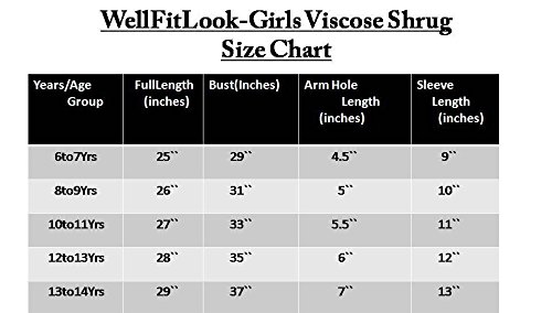 wellfitlook girls' shrug