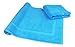 SALBAKOS 100% Turkish Cotton Bath Mat Set 2-Piece - 20x34 inch, Premium Quality Hotel & Spa Collection, Soft, Absorbent, Long Lasting, Durable Bathroom Rugs (Aqua, 2 Bath Mats)
