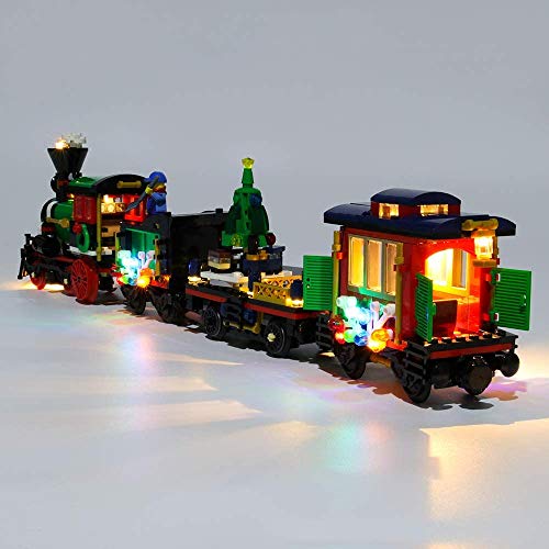 ZHLY LED Licht-Set für Lego Creator Festlicher Weihnachtszug Beleuchtung Lichtset Kompatibel Mit Lego Creator 10254 USB… – Bild 8