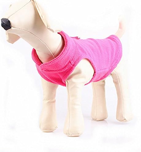 Dog Fleece Harness Vest Jumper Sweater Coat for Small Breed Dogs, (XLarge, Pink)