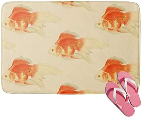 Yang Standard Fluffy Bath Rug （45 x 75cm ） Non-Slip Shower Mats Bathtub Mats Highly absorbent-japanese goldfish the ryukin bathroom mat