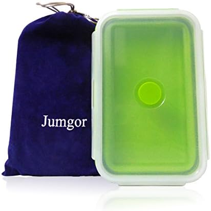 Jumgor Green Salad Bowl Collapsible Salad Bowl With Lid Travel Salad Bowl Fruit Salad Bowl to go(Green Salad Bowl)