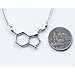 Pewter Serotonin Molecule Cast Necklace, Serotonin necklace sterling silver chain Gift packaged with informational card