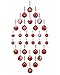 youseexmas Glass Christmas Ornaments Red Pack of 32