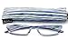 Calabria 729 Striped Reading Glasses w/ Matching Case
