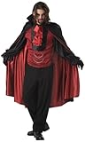 California Costumes Men's Count Blood Thirst Costume, Black/Red,X-Large