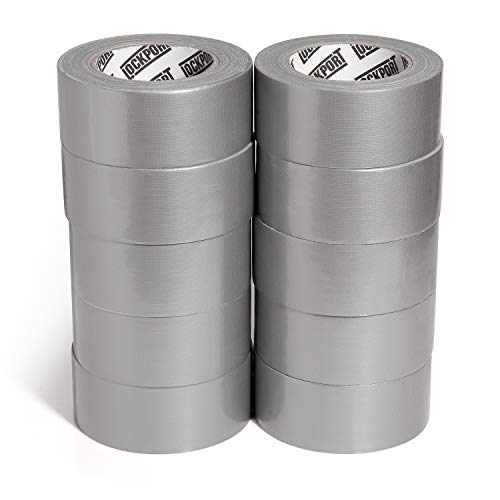 New: Heavy Duty Silver Duct Tape - 10 Roll Multi Pack Industrial Lot - 30 Yards x 2 inch Wide - Large Bulk Value Pack of Grey Original Extra Strength, No Residue, All Weather. Tear by Hand