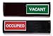 Vacant Sign with Color Options (Restroom Sign, Office Sign, Conference Sign, Privacy Sign, Occupied Sign) - Tells Whether Room in Vacant or Occupied (Black Red/Green Label)