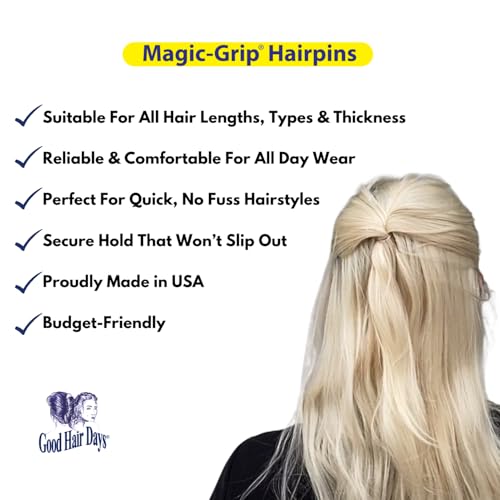 Hair Pins - Plastic, U-shaped Magic Grip Hairpins, Strong Durable Pins For Fine, Thick & Long Hair, Hair Styling Accessories (Tortoise Shell)