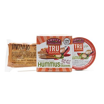 Truitt Family Foods Tru Flavors Roasted Red Pepper W/Crackers Snack Pack, 2.5 Ounce, 12 Pack