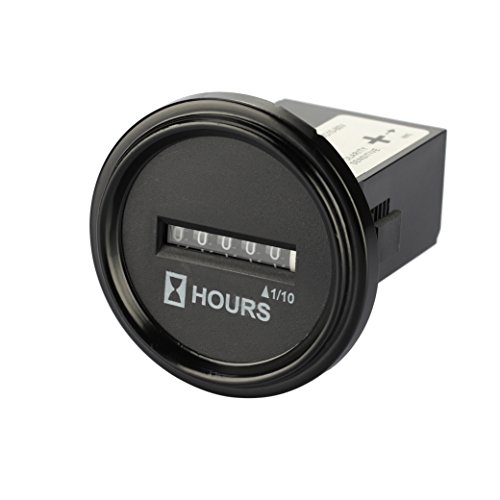 Mechanical Hour Meter, kosiwun Round AC 110V 120V 220V 230V Hour Meter