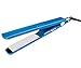 Professional 450°F Nano Titanium Tourmaline Ionic Curling Flat Iron Hair Straightener Straightens holder30 second heat up Hairstyling Iron with Adjustable Temp Instant Heat Up LED Display Blue