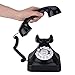 Richer-R Retro Phone,WX-3011 Vintage Retro Telephones One-line Operation with Multi Function Traditional Bell Ring,Plastic Home Telephone Retro Wire Landline Phone(Black)