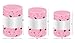 Earthwise Toy Storage Bags - Pink Ice Cream & Popsicle's Print Set of 3 Bags Small, Medium and Large, Zipper Closure and Top Handle w/ See Through Window