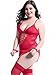 Anyou Womens Lingerie Lace Plus Size Lingeire Bodysuit Chemise Nightwear(S-XXXXL)