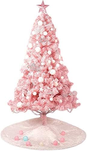 クリスマス屋 クリスマスツリー クリスマスツリーセット Ledライト ピンクのスノーフレークのクリスマスツリー 屋内屋外の装飾 ピンク180cm 6フィート Gpffacai