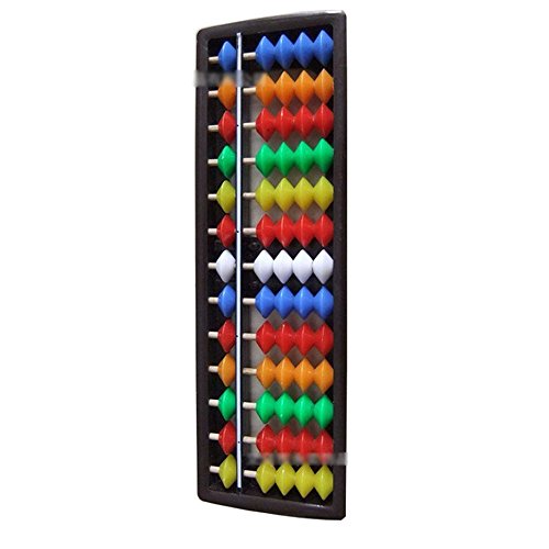 Wowlife 13 Digits Rods with Colorful Beads Plastic Abacus Arithmetic Soroban Kid's Calculating Tool