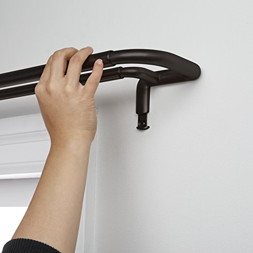 Umbra Twilight Double Black Out Window Curtain Rod Wrap Around