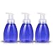 Foam Soap Dispenser BPA Free Liquid Hand Soap Dispenser Foaming Pump,For Kitchen or Bathroom Countertops,Pack of 3 Blue Empty Plastic Pump-Bottles Refillable and Environmental Friendly Foamer