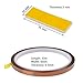 YOTINO 10Pcs 3mm Thick Heating Block Cotton 0.24in x 108ft Polyimide Adhesive Kapton Tape for Makerbot 3D Printer Hotend Nozzle