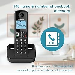 Hellobaby HB2688-1 DECT 6.0 Cordless Phone with