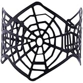 Izpack Spider Web Bangle Cuff Bracelet for Women Punk Halloween Costume Party Open Adjustable Wide Cuff Wrist Bracelets Fashion Exaggerated Hollow Out Jewelry Gifts