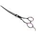 Vastar Pet Dog Grooming Curved Scissor, Durable Stainless Steel Set Provided with Pouch and Steel Grooming Comb with Cleaning Cloth