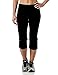 Alki'i Yoga Capri with Foldover Waistband, Black XL