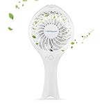 HAMSWAN AG20 Mini USB Desk Portable Fan Rechargeable Fish Tail Handheld Fan (White)