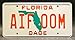 Miami Vice / Sonny Crockett’s Ferraris / ZAQ 178 + AIF 00M *Metal Stamped* Vanity Prop License Plate Combo