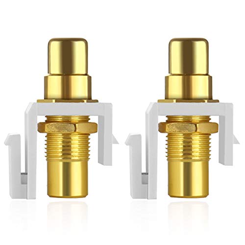 TENINYU 5-Pack RCA Keystone Jack Insert Connector Socket Female Snap in Adapter Port Gold Plated Inl - //coolthings.us